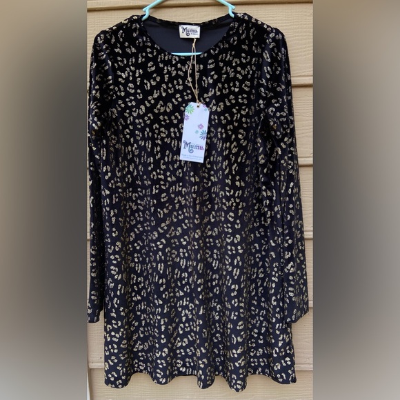 NWT- Show Me Your Mumu Toby Velvet Glitter Cheetah Mini Dress - Picture 6 of 10